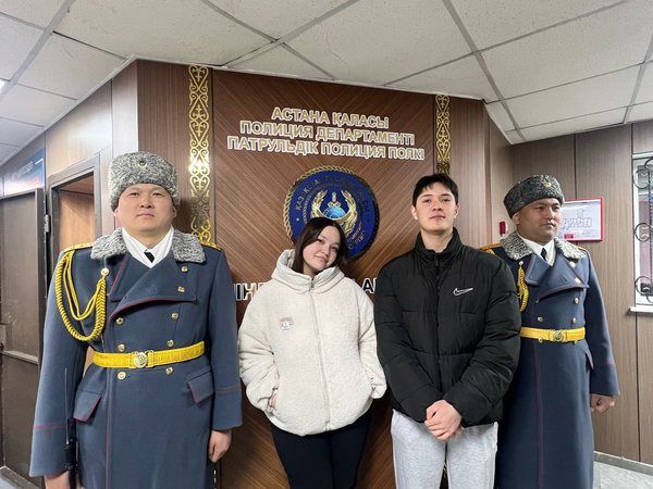 Будущие юристы в Управлении патрульной полиции Департамента полиции Астаны, 28 февраля 2025 года